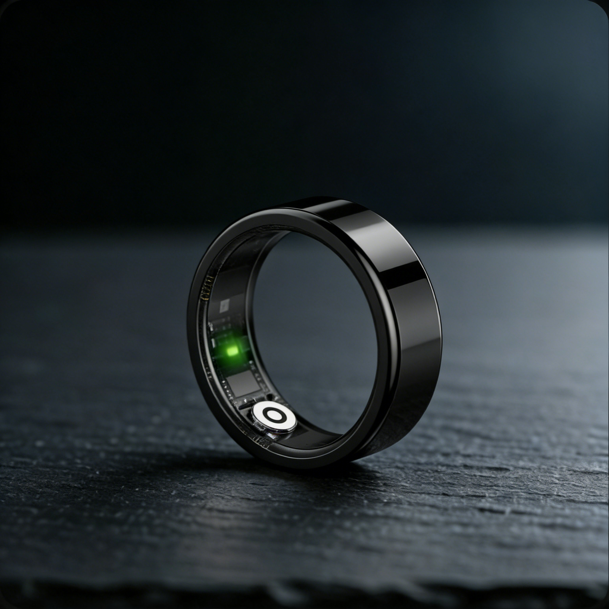 Brushed stainless steel smart ring